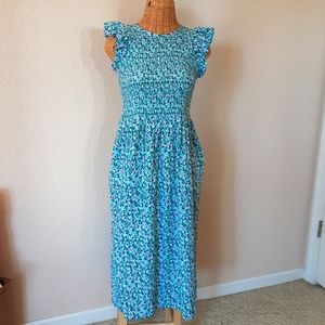 Target Teal Floral Maxi Dress